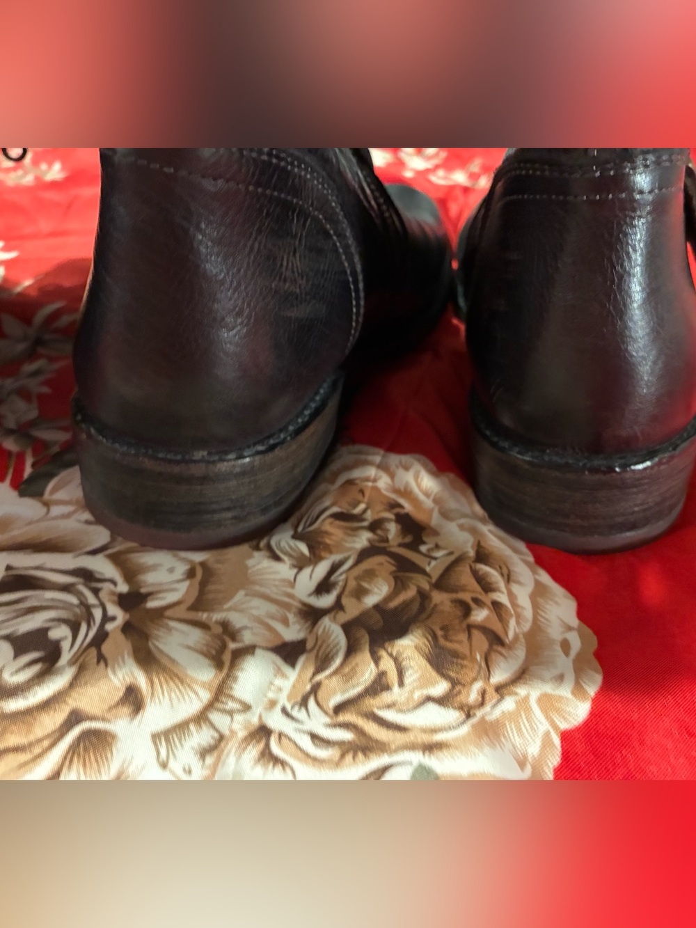 WIDE CALF**RARE** Genuine Leather Bed Stu Knee High Grunge Moto Boots - Picture 8 of 13